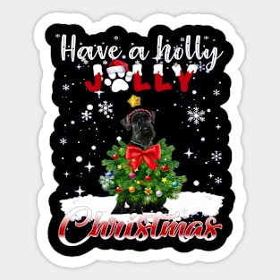 Rottweiler Have A Holly Jolly Christmas Sticker